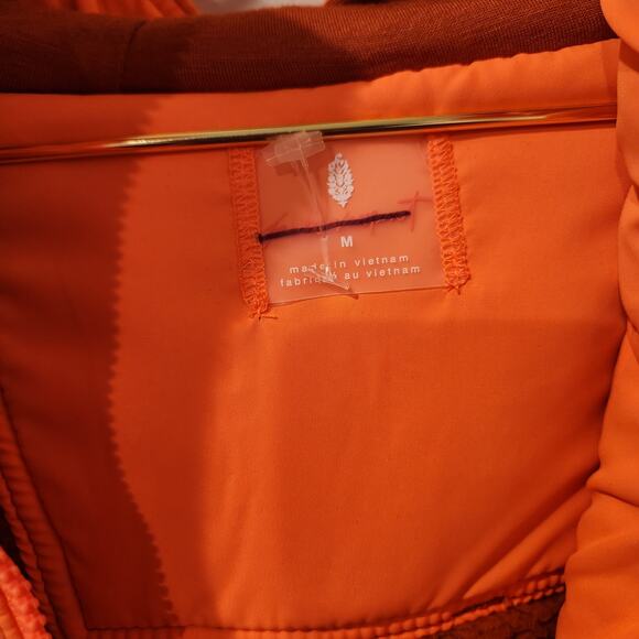 Free People Lead The Pack Neon Coral Pullover Fleece Size medium - Picture 6 of 7